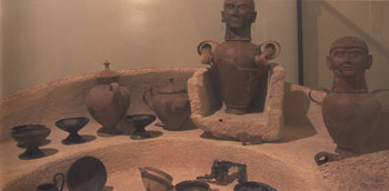 Etruscan finds at hte Museo Civico of Sarteano